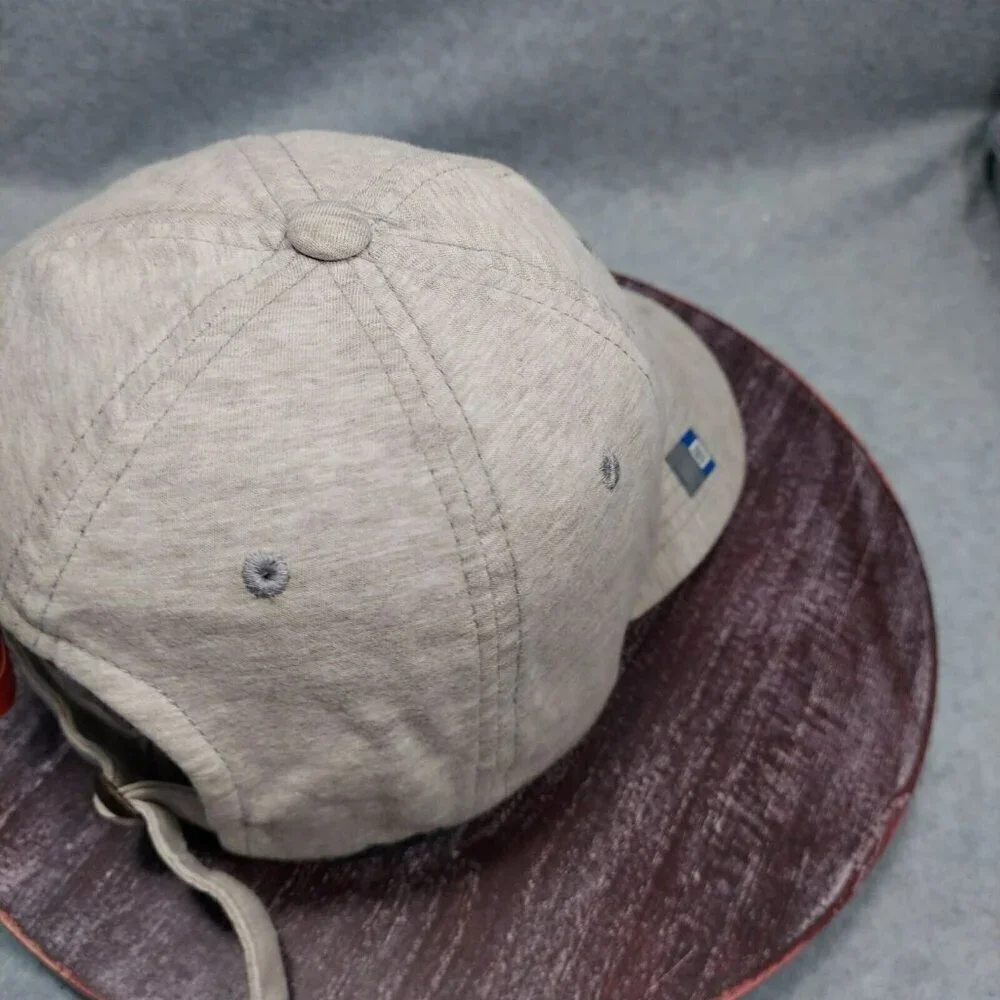 Gray Clemson Tiger Paw Hat Adjustable College Football Discolor on Strap